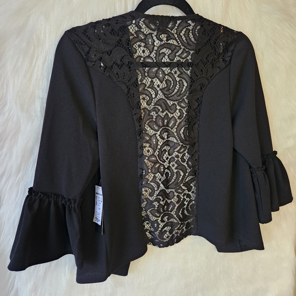 Impress Classic Black Lace-Trimmed Blazer - Picture 4 of 6